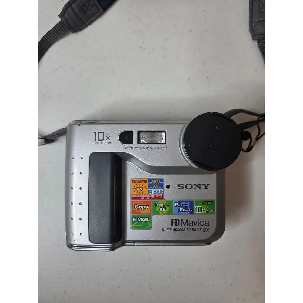 Sony Mavica MVC-FD75 Digital Camera 10x Optical Zoom FD Floppy Disc UNTESTED